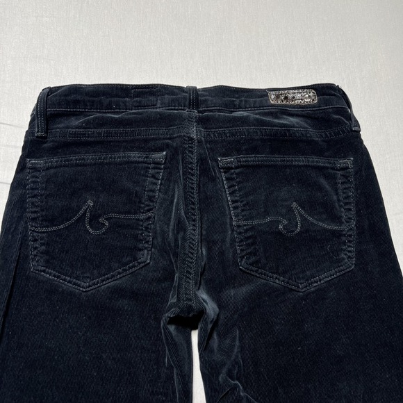 AG Adriano Goldschmied The Moto Stevie Ankle Pants Womens 26R Black Corduroy USA - Picture 3 of 15